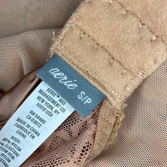 AERIE | WOMENS AERIE TAN LACE BRALETTE, SIZE SP - Picture 4 of 5